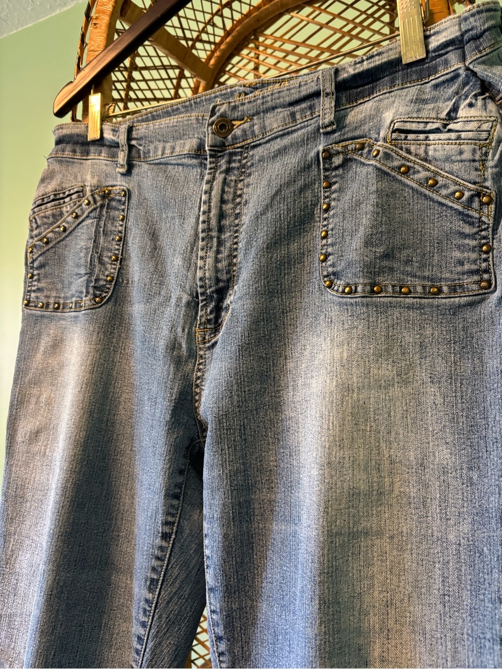 Studded Pocket Bootcut Jeans | Western | Rodeo | Y2K | Size 19/20